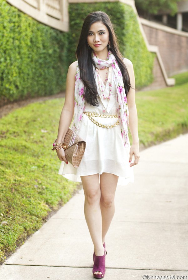 Houston Style Blogger Wears White Dress