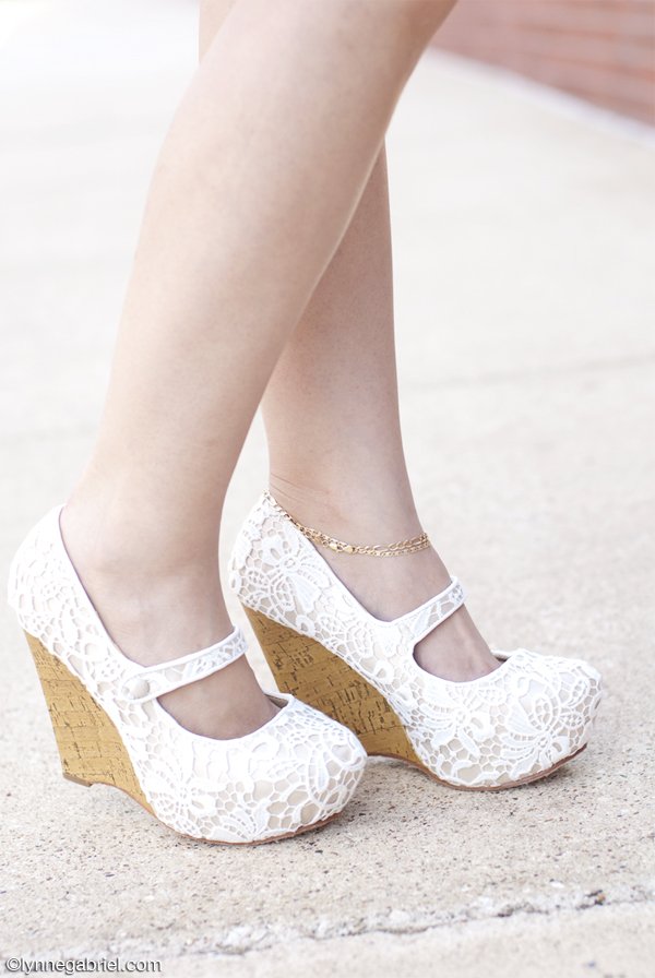 ShoeDazzle Embroidered Wedge