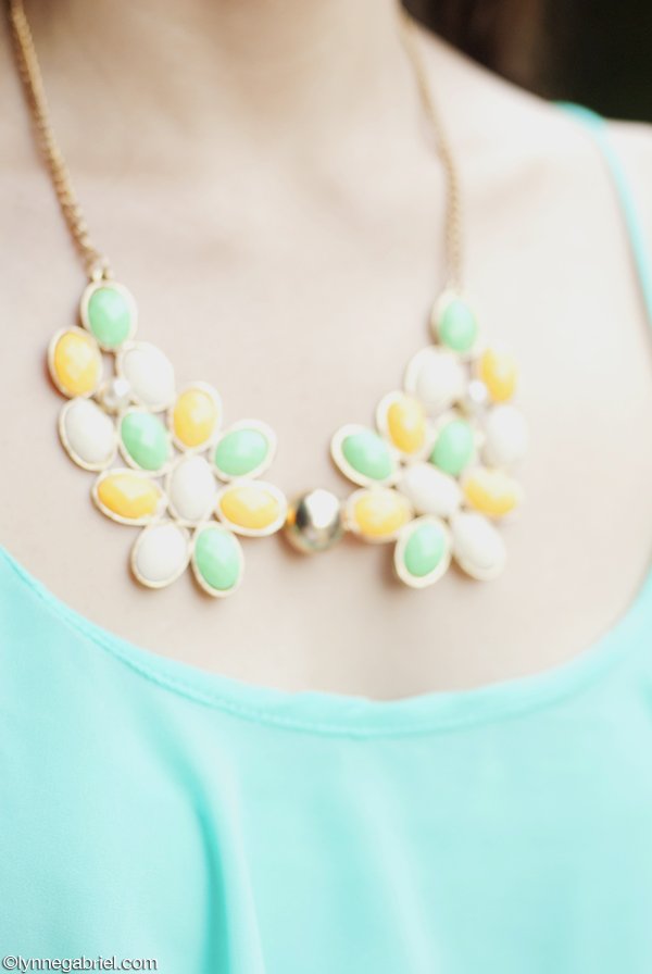 Mint and Coral Necklace