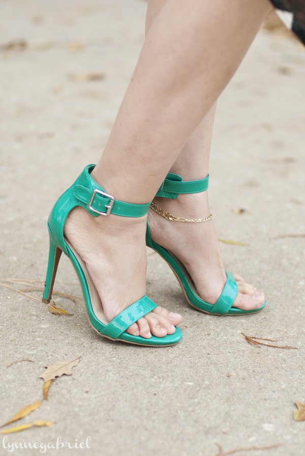 Green Ankle Strap Heels