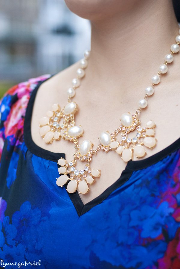 Pearl and Stones Statement Necklace