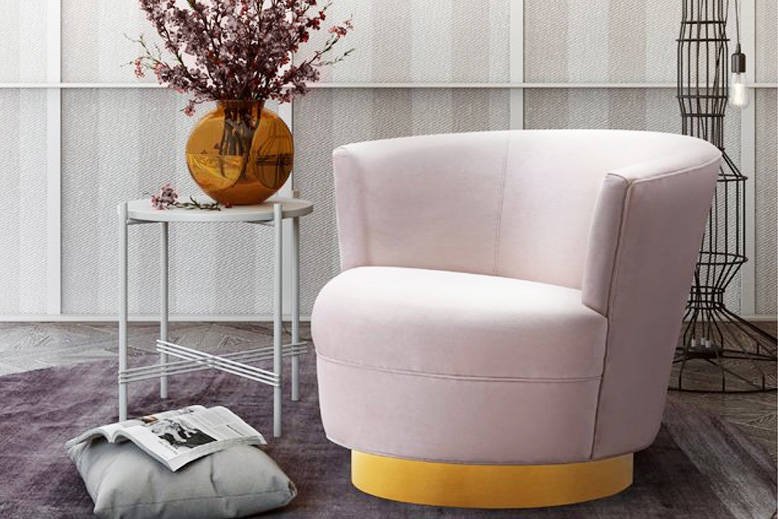 Blush Swivel Chair