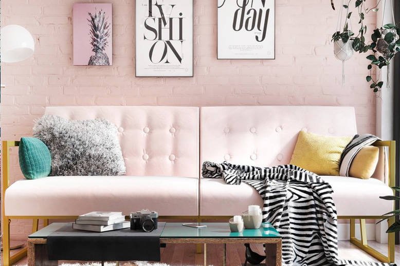 Modern Blush Sofa