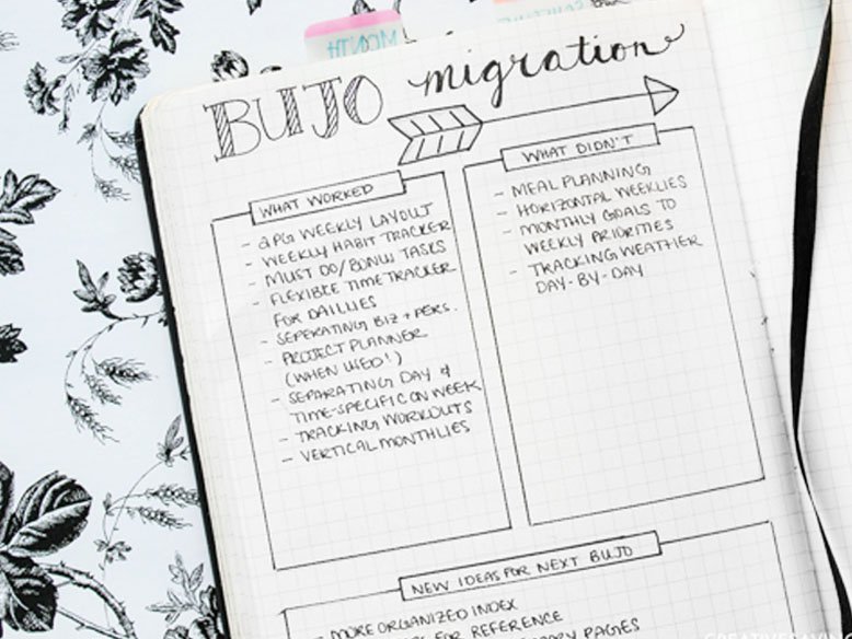 Bullet Journal Migration Idea